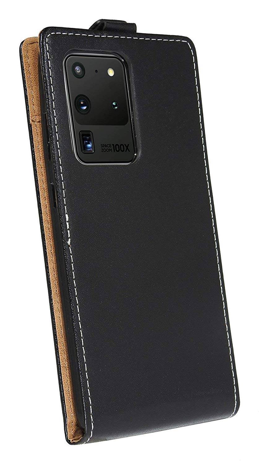 cofi1453® Flip Case Samsung Galaxy S20 Ultra (G988B) Handy Tasche vertikal aufklappbar Schutzhülle Klapp Hülle Schwarz