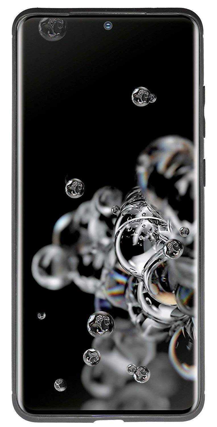 cofi1453® Silikonhülle Bumper Carbon SAMSUNG GALAXY S20 ULTRA (G988B) Case TPU Soft Handyhülle Cover Schutzhülle Schwarz