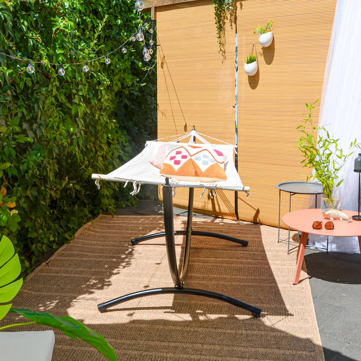 Hängematte mit Gestell 300x100 Garten Liege Outdoor Indoor Hängematte