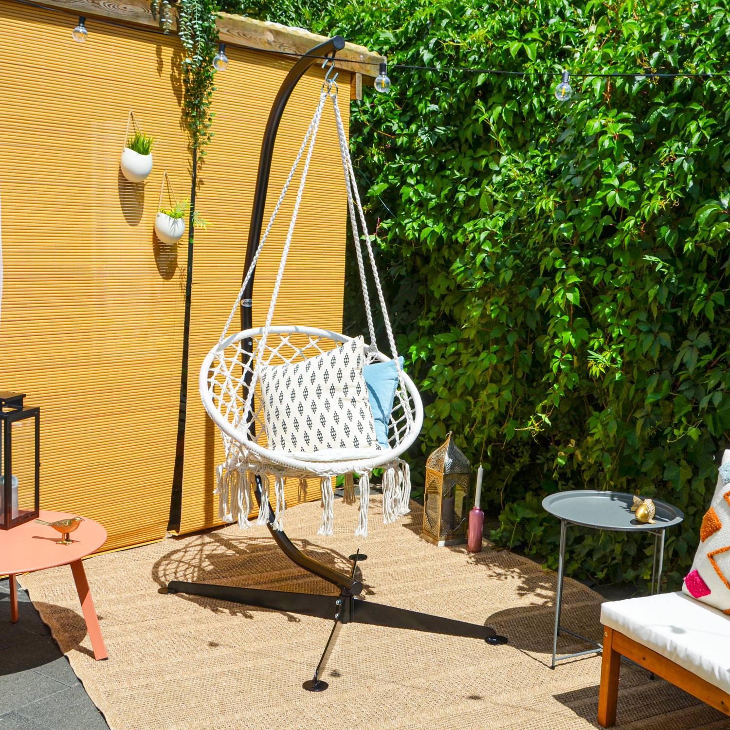 205cm Hängestuhlgestell bis 120kg - Hängesessel Ständer Metall