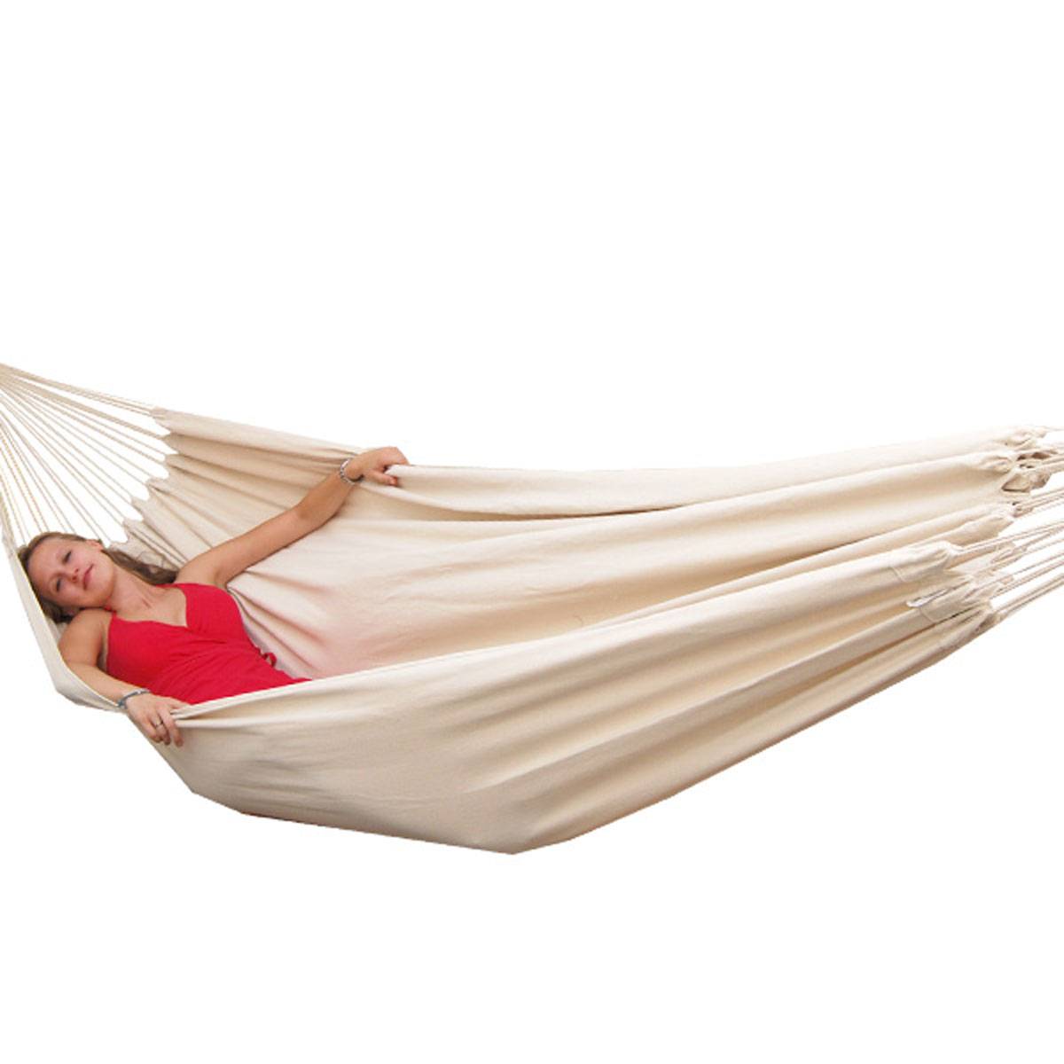 XXL Hängematte für 2 Personen bis 150kg 400x160cm Beige
