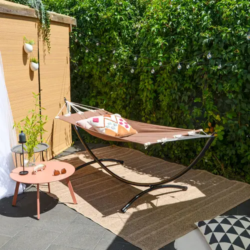 Hängematte mit Gestell 300x100 Garten Liege Hängemattengestell aus Metall Hängematte mit Gestell 300x100 Garten Liege Hängemattengestell aus Metall