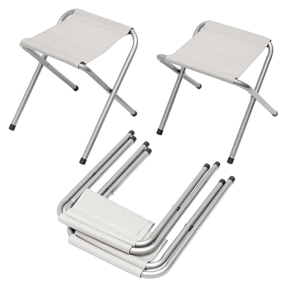 Klappbarer höhenverstellbarer Campingtisch 120x60x70cm inkl. 4 Falthocker Campingtischset Kofferformat