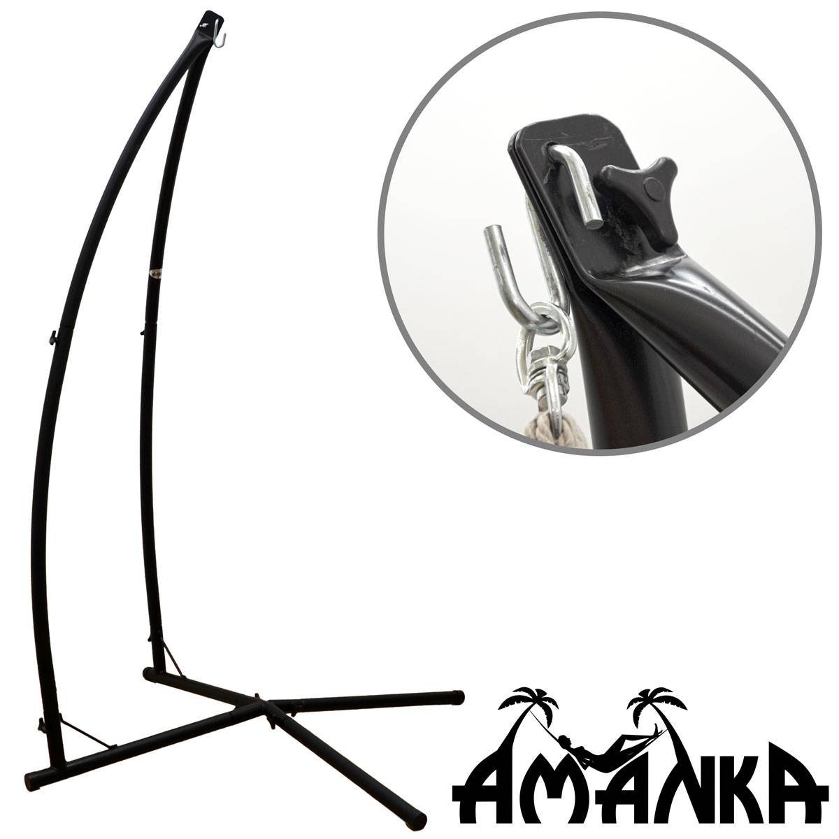 Hängesessel Gestell Outdoor bis 120kg - 215cm Stahlrohr Ständer für Hängestuhl
