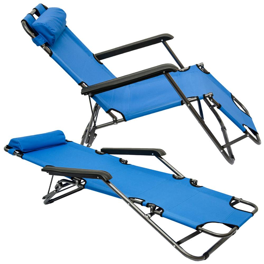 153x60 Garten Liegestuhl Klappbar - Outdoor Relaxliege Gartenstuhl Campingliege