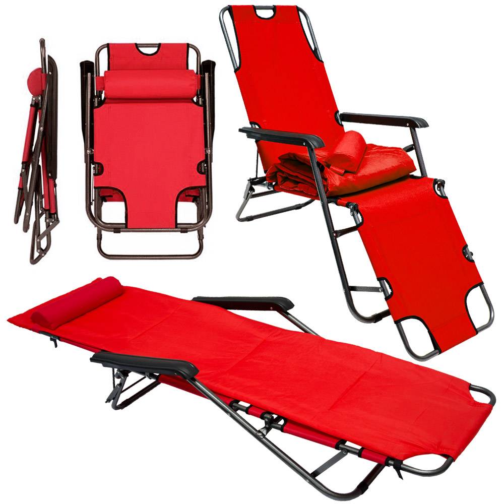 178x60 Garten Liegestuhl Klappbar - Outdoor Relaxliege Gartenstuhl Campingliege