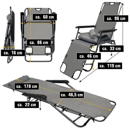 178x60 Garten Liegestuhl Klappbar - Outdoor Relaxliege Gartenstuhl Campingliege 178x60 Garten Liegestuhl Klappbar - Outdoor Relaxliege Gartenstuhl Campingliege