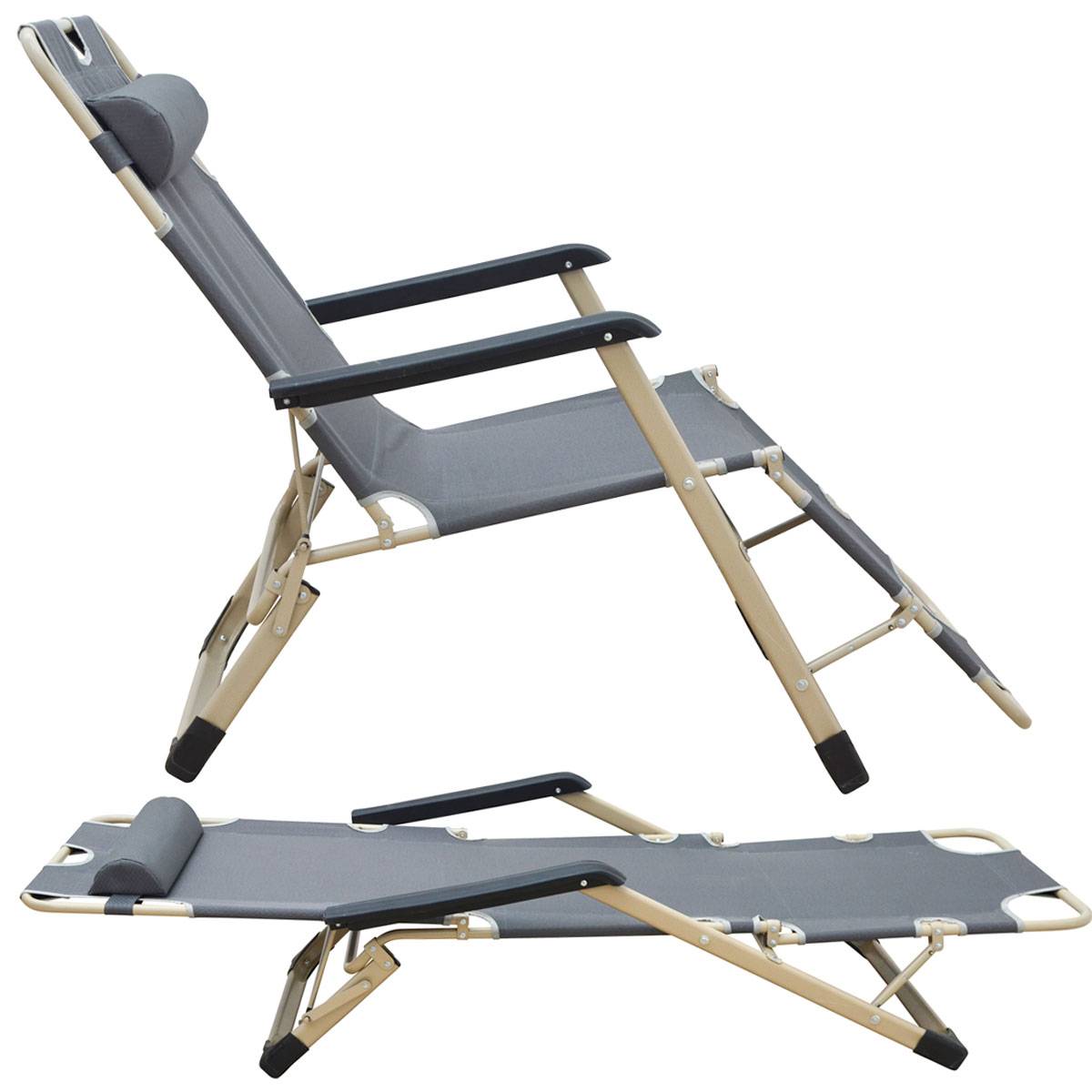 2er Set Garten Liegestuhl Klappbar - 178x65 Relaxliege Gartenstuhl Campingliege