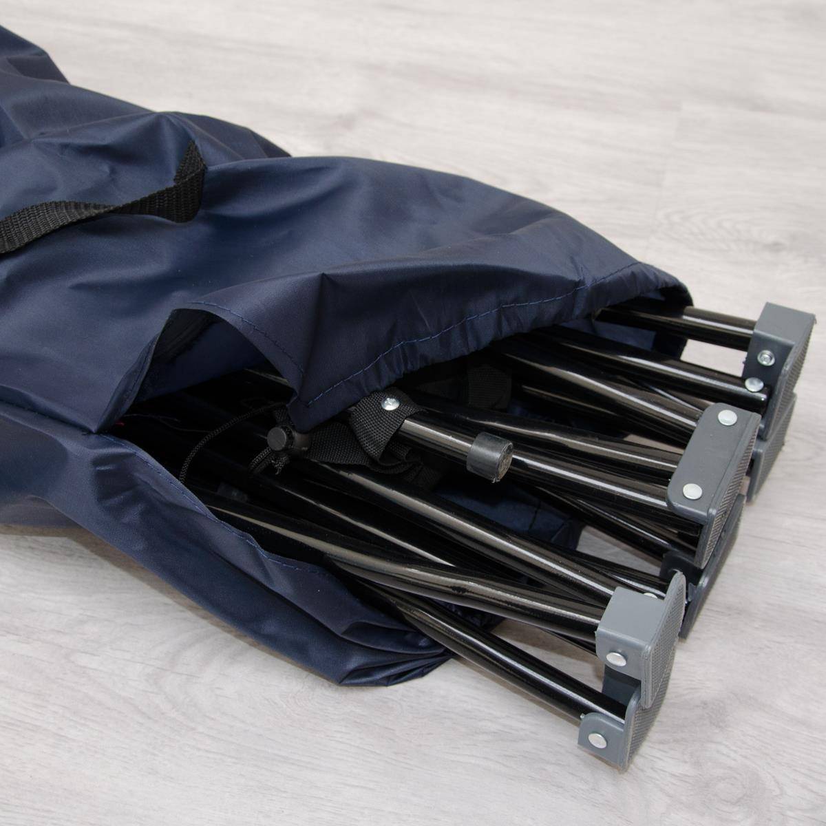 AMANKA Faltlbett Faltliege Feldbett Blau Camping-Metall-Klappiege ca. 190x70cm