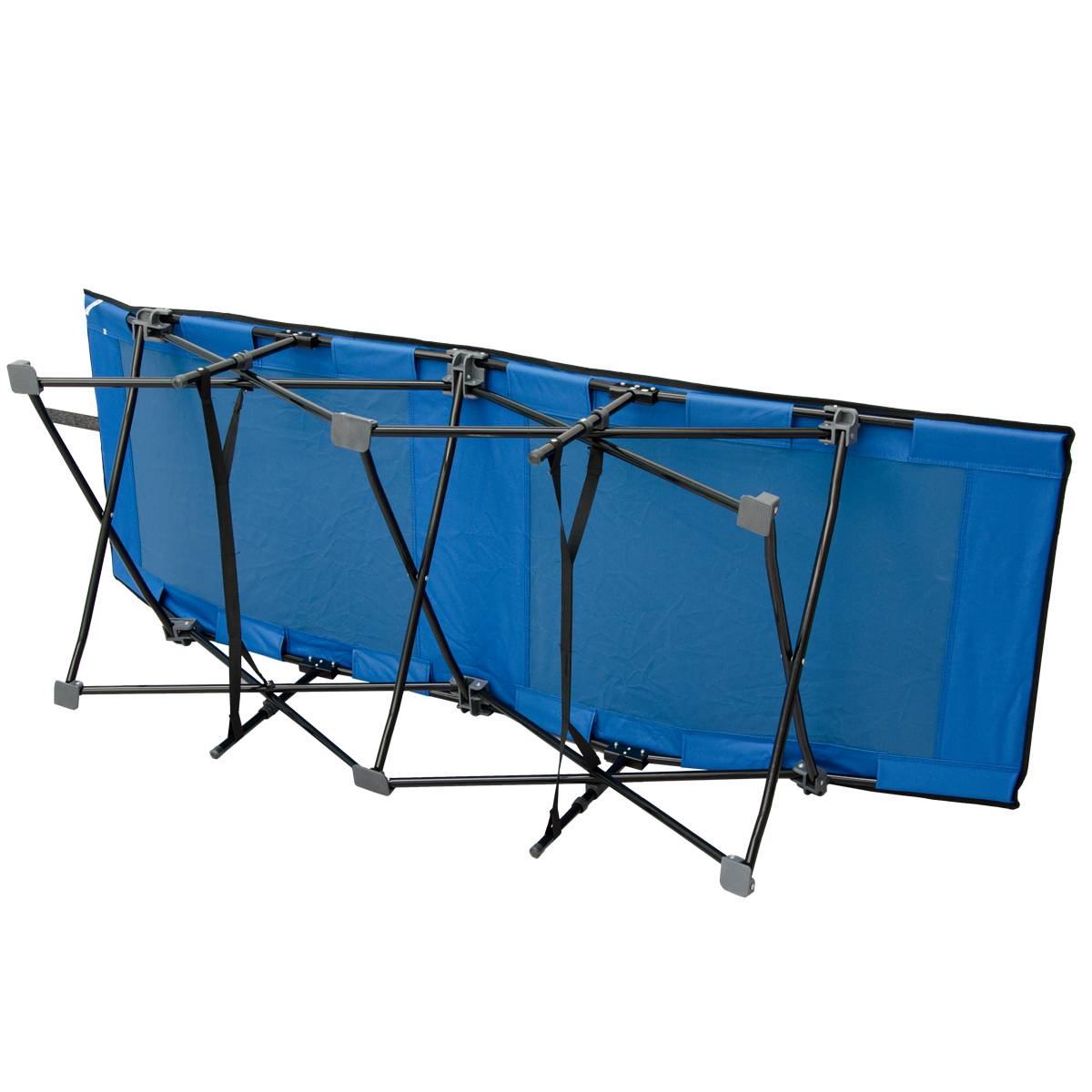 AMANKA Faltlbett Faltliege Feldbett Blau Camping-Metall-Klappiege ca. 190x70cm