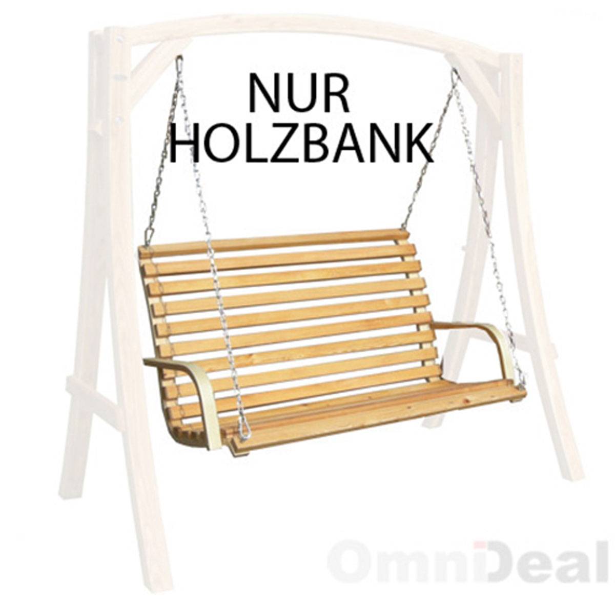Hollywoodschaukel Bank - Holz Schaukelbank mit Befestigung