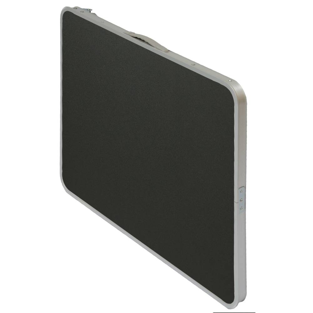 Campingtisch Aluminium Klapptisch 60x80x67cm Stahlrahmen MDF-Tischplatte Dunkelgrau praktisches Kofferformat