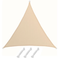 UV Sonnensegel 5x5x5 HDPE Dreieck Sonnenschutz Überdachung Balkon Garten Beige UV Sonnensegel 5x5x5 HDPE Dreieck Sonnenschutz Überdachung Balkon Garten Beige