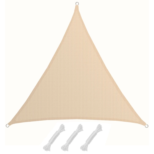 UV Sonnensegel 5x5x5 HDPE Dreieck Sonnenschutz Überdachung Balkon Garten Beige UV Sonnensegel 5x5x5 HDPE Dreieck Sonnenschutz Überdachung Balkon Garten Beige