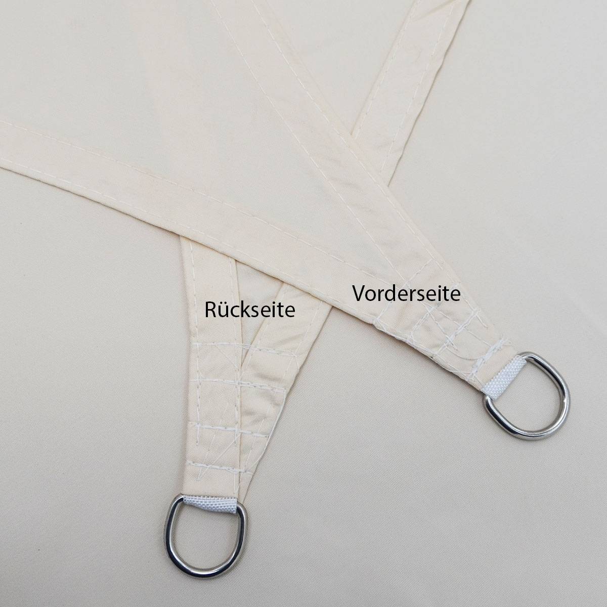 UPF50+ UV Sonnensegel 5x5x5 Polyester Dreieck Wasserabweisend Garten Segel Beige