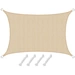 UV Sonnensegel 3x2 HDPE Rechteckig Sonnenschutz Überdachung Garten Balkon Beige UV Sonnensegel 3x2 HDPE Rechteckig Sonnenschutz Überdachung Garten Balkon Beige