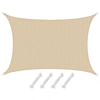 UV Sonnensegel 4x6 HDPE Rechteckig Sonnenschutz Überdachung Garten Balkon Beige UV Sonnensegel 4x6 HDPE Rechteckig Sonnenschutz Überdachung Garten Balkon Beige