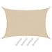 UV Sonnensegel 4x6 HDPE Rechteckig Sonnenschutz Überdachung Garten Balkon Beige UV Sonnensegel 4x6 HDPE Rechteckig Sonnenschutz Überdachung Garten Balkon Beige