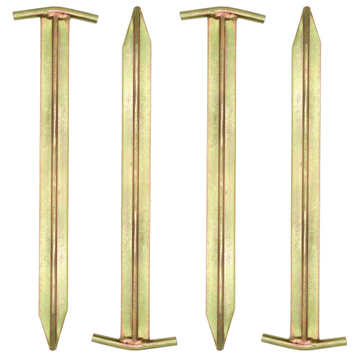 Extra Stabil 4 Stahl Erdnägel T-Profil 300x25mm Heringe Harte Böden Zeltnägel