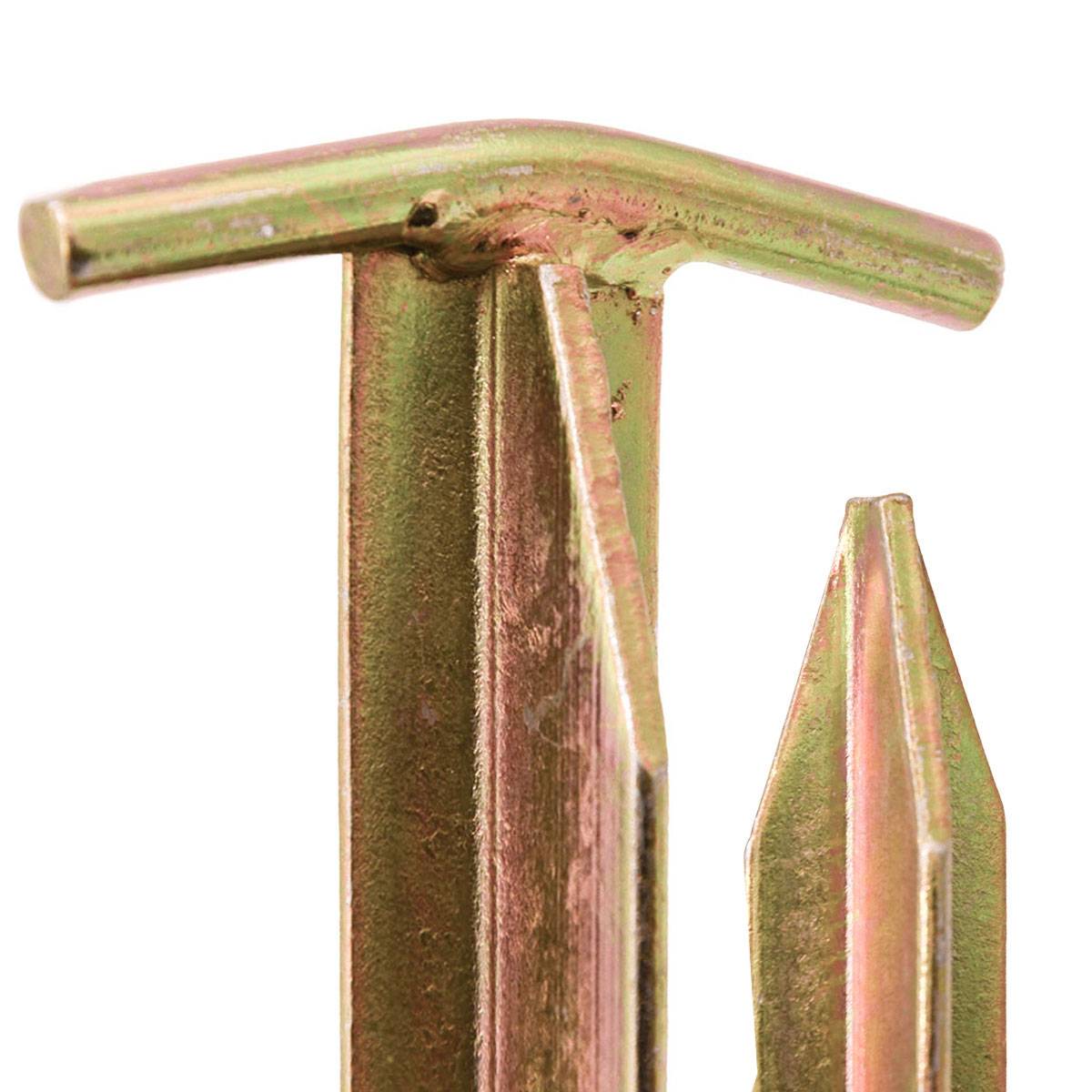 Extra Stabil 4 Stahl Erdnägel T-Profil 300x25mm Heringe Harte Böden Zeltnägel