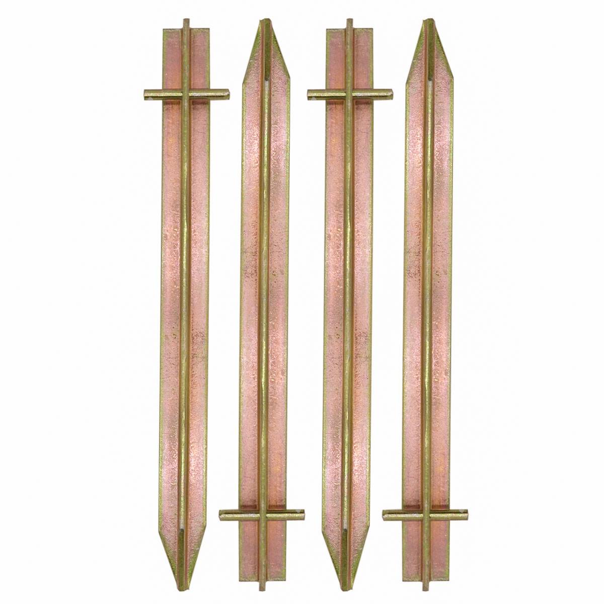 Massiv XL 4 Stahl Erdnägel T-Profil Loch 300x25mm Zelt-Heringe für harte Böden