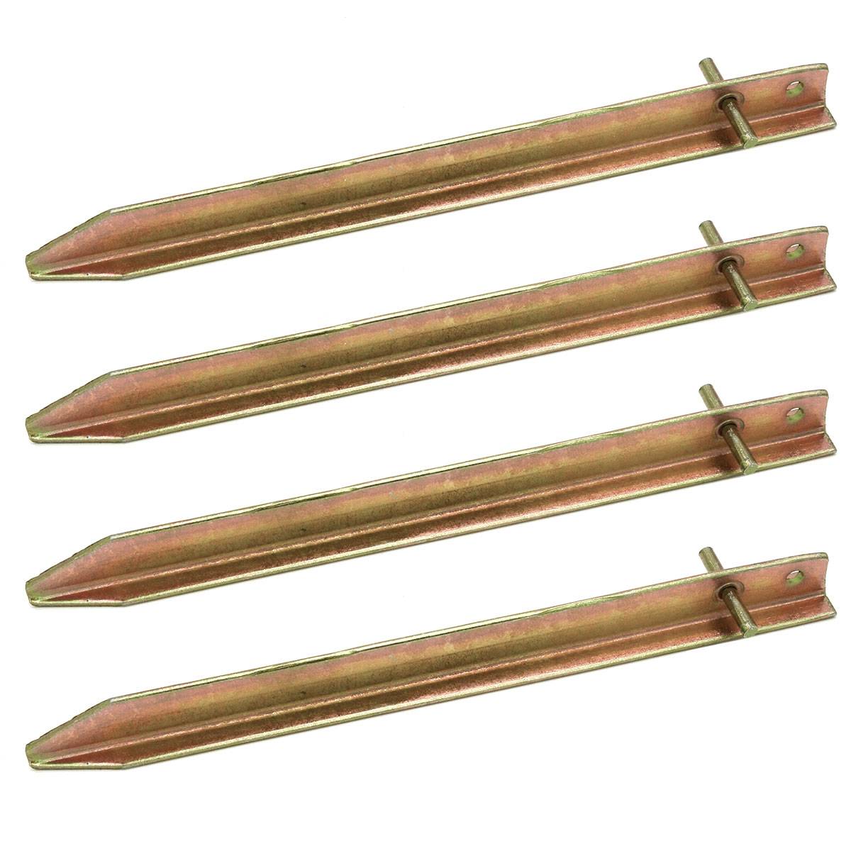 Massiv XL 4 Stahl Erdnägel T-Profil Loch 300x25mm Zelt-Heringe für harte Böden