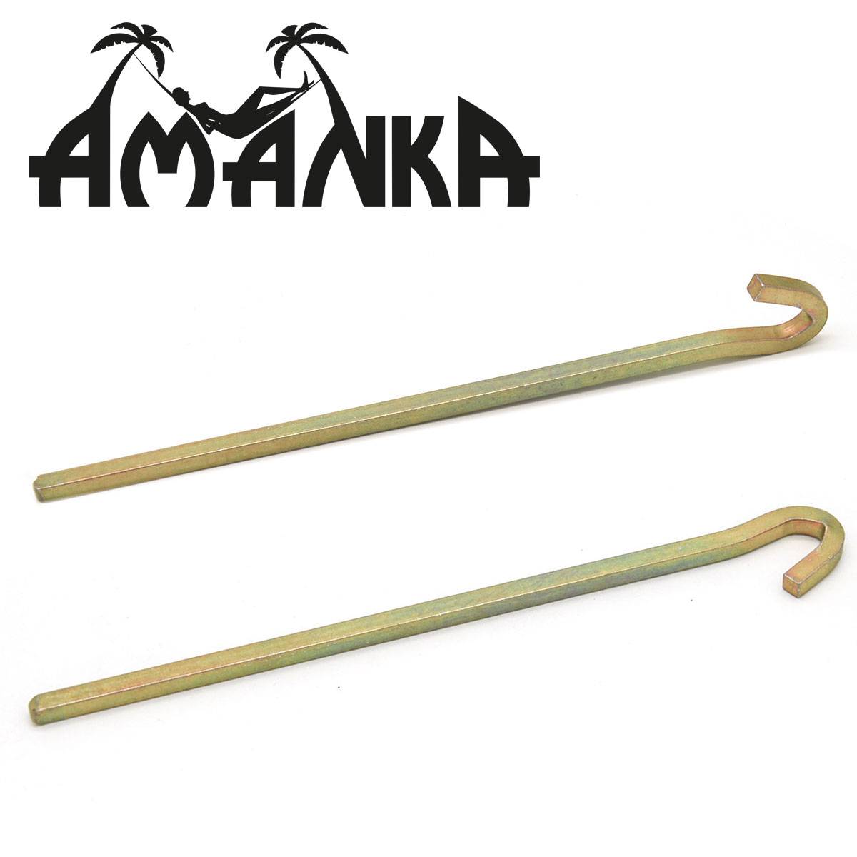 Stahl Hering Vierkant 5 Stück 22 cm AMA-206 für Wald Wiese steinige Böden