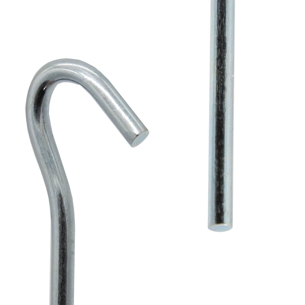 10 Runde Zelt-Heringe Erdnägel 250x4mm Bodenanker Camping-Zeltnägel Erdanker Robust Stabil Verzinkt