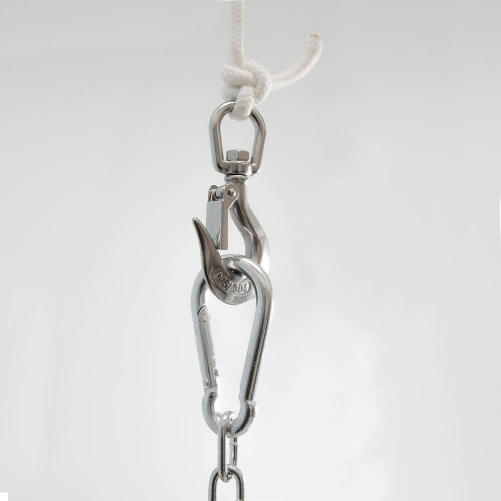 Hängesessel Drehwirbel 5x115mm 150kg Karabiner Swivel Hängematten Befestigung