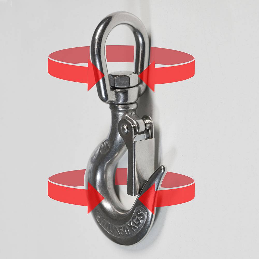 Hängesessel Drehwirbel 5x115mm 150kg Karabiner Swivel Hängematten Befestigung