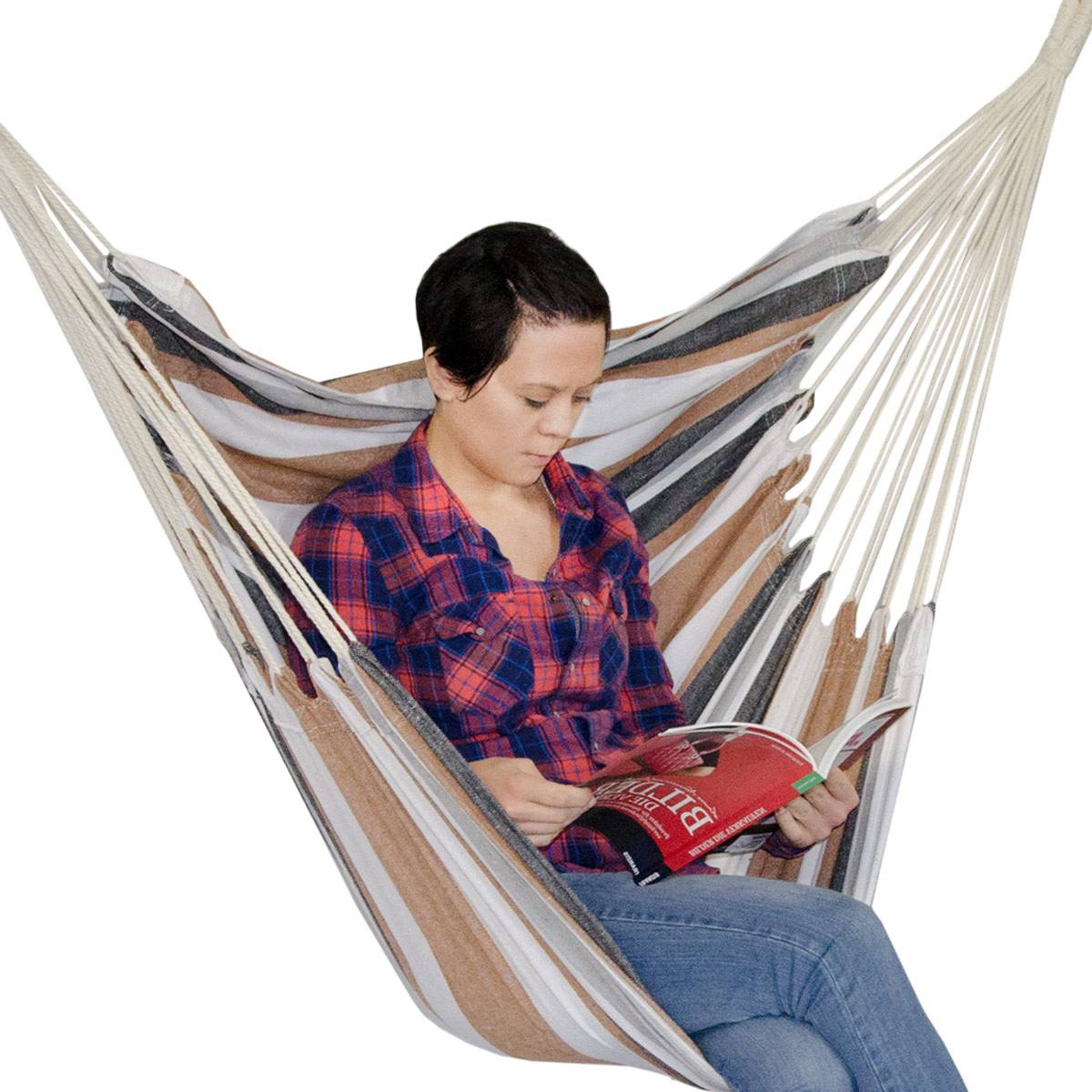 Hängesessel bis 150kg - 110x145cm Garten Hängestuhl