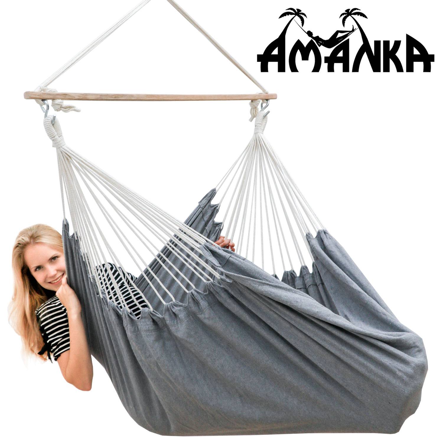 Extra-Sicher XXL Hängesessel - 185x130cm Hängestuhl bis 150kg