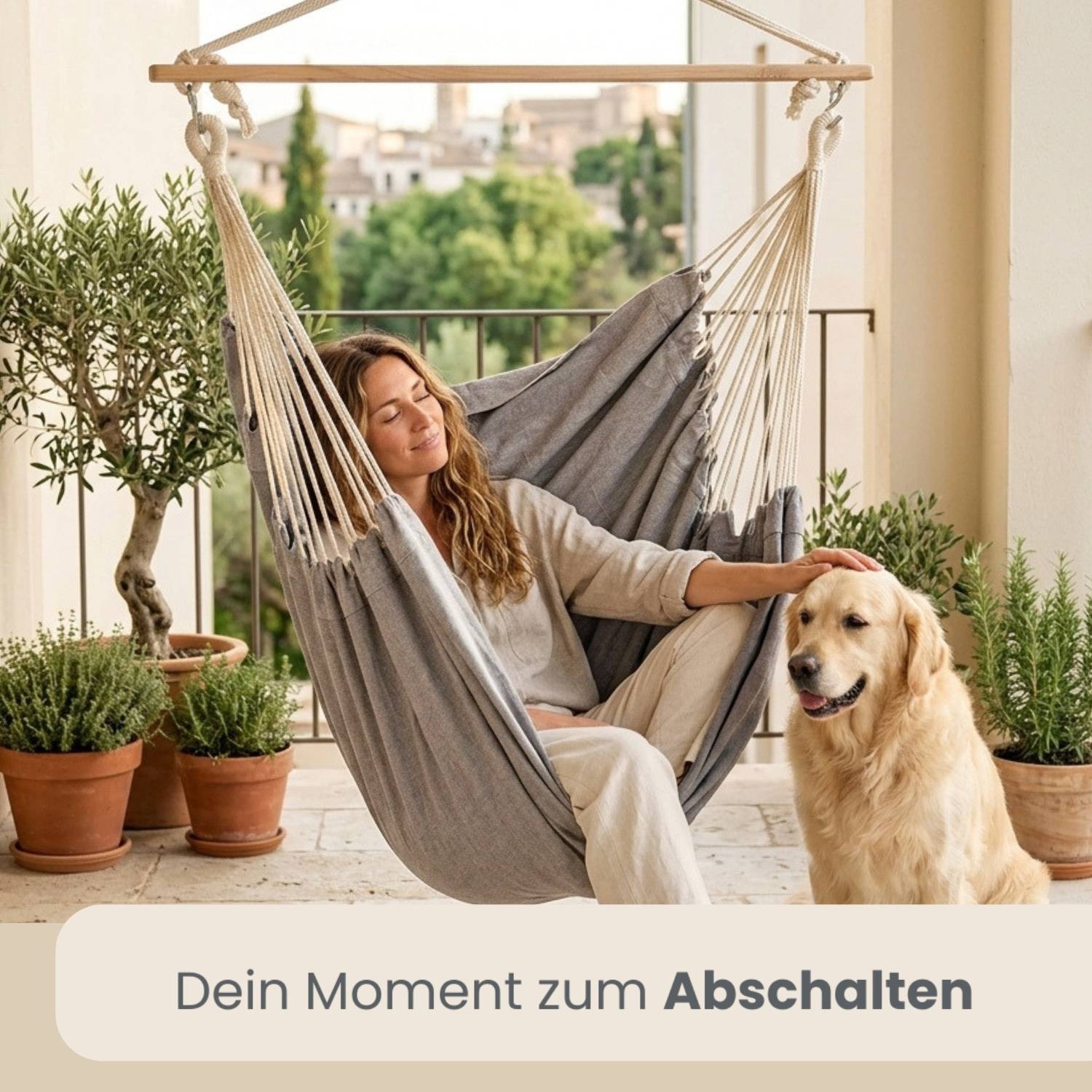 Extra-Sicher XXL Hängesessel - 185x130cm Hängestuhl bis 150kg
