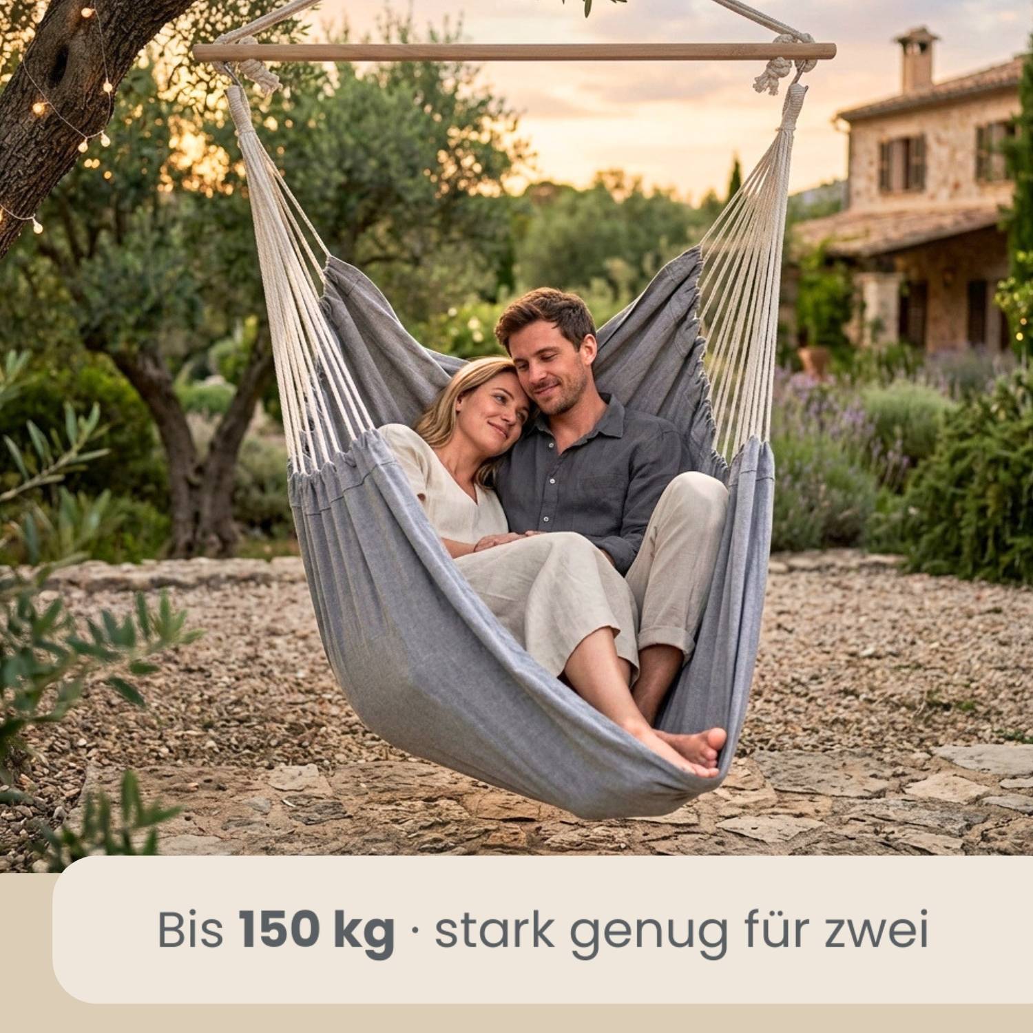 Extra-Sicher XXL Hängesessel - 185x130cm Hängestuhl bis 150kg