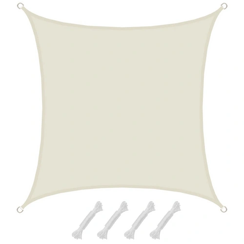 UPF50+ Sonnensegel 3x3 Polyester Quadratisch Wasserabweisend Garten Balkon Beige UPF50+ Sonnensegel 3x3 Polyester Quadratisch Wasserabweisend Garten Balkon Beige