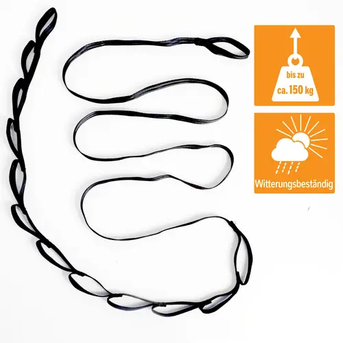 300kg Hängematten Befestigung 2 Gurte 280x2,5cm Baum Gurt Set Aufhängung Schwarz 300kg Hängematten Befestigung 2 Gurte 280x2,5cm Baum Gurt Set Aufhängung Schwarz