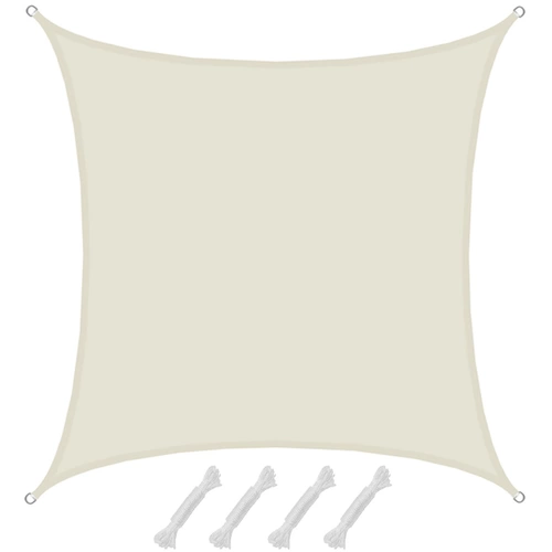 UPF50+ Sonnensegel 4x4 Polyester Quadratisch Wasserabweisend Garten Balkon Beige UPF50+ Sonnensegel 4x4 Polyester Quadratisch Wasserabweisend Garten Balkon Beige