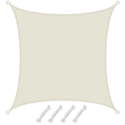 UPF50+ Sonnensegel 2x2 Polyester Quadratisch Wasserabweisend Garten Balkon Beige UPF50+ Sonnensegel 2x2 Polyester Quadratisch Wasserabweisend Garten Balkon Beige