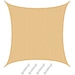 UV Sonnensegel 4x4 m HDPE Quadrat Sonnenschutz Überdachung Garten Balkon Beige UV Sonnensegel 4x4 m HDPE Quadrat Sonnenschutz Überdachung Garten Balkon Beige