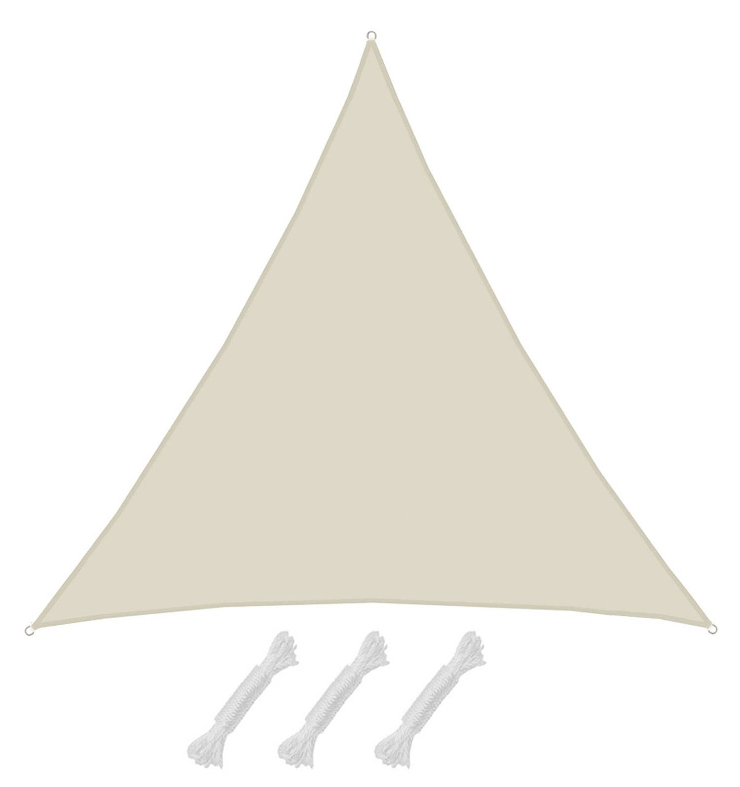 UPF50+ UV Sonnensegel 7x7x7 Polyester Dreieck Wasserabweisend Garten Segel Beige