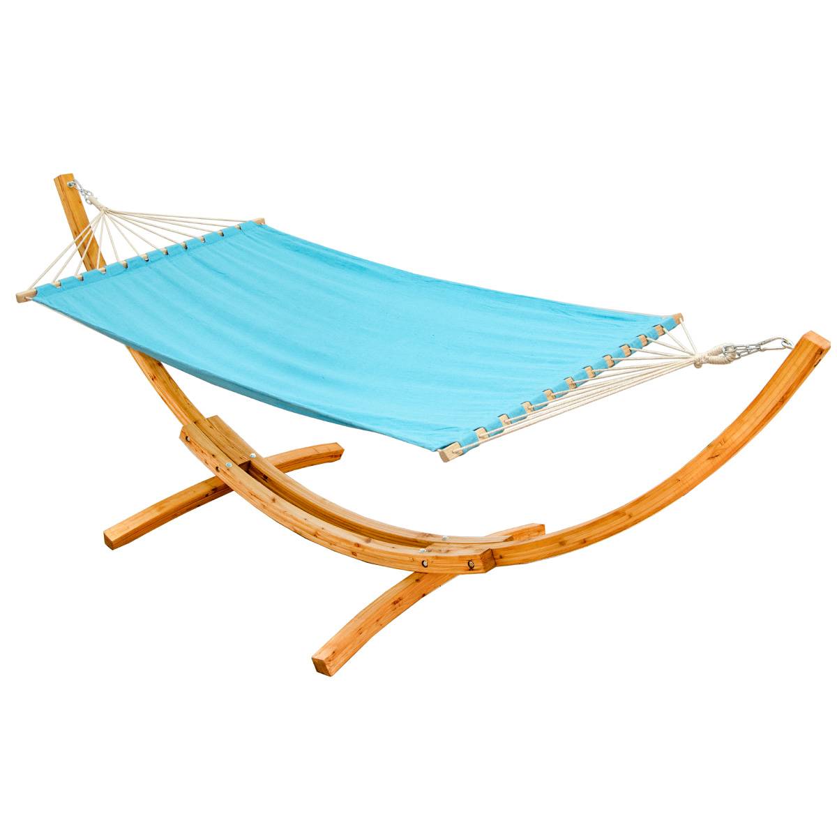 XXL Hängematte mit Gestell - 325 cm Hängemattengestell Holz mit Stabhängematte
