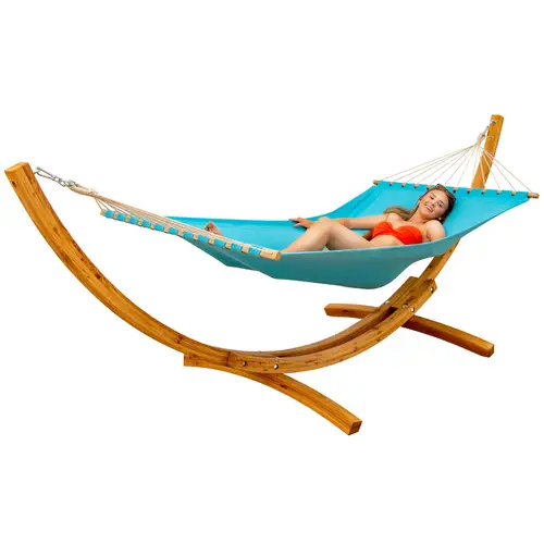 XXL Hängematte mit Gestell - 325 cm Hängemattengestell Holz mit Stabhängematte XXL Hängematte mit Gestell - 325 cm Hängemattengestell Holz mit Stabhängematte