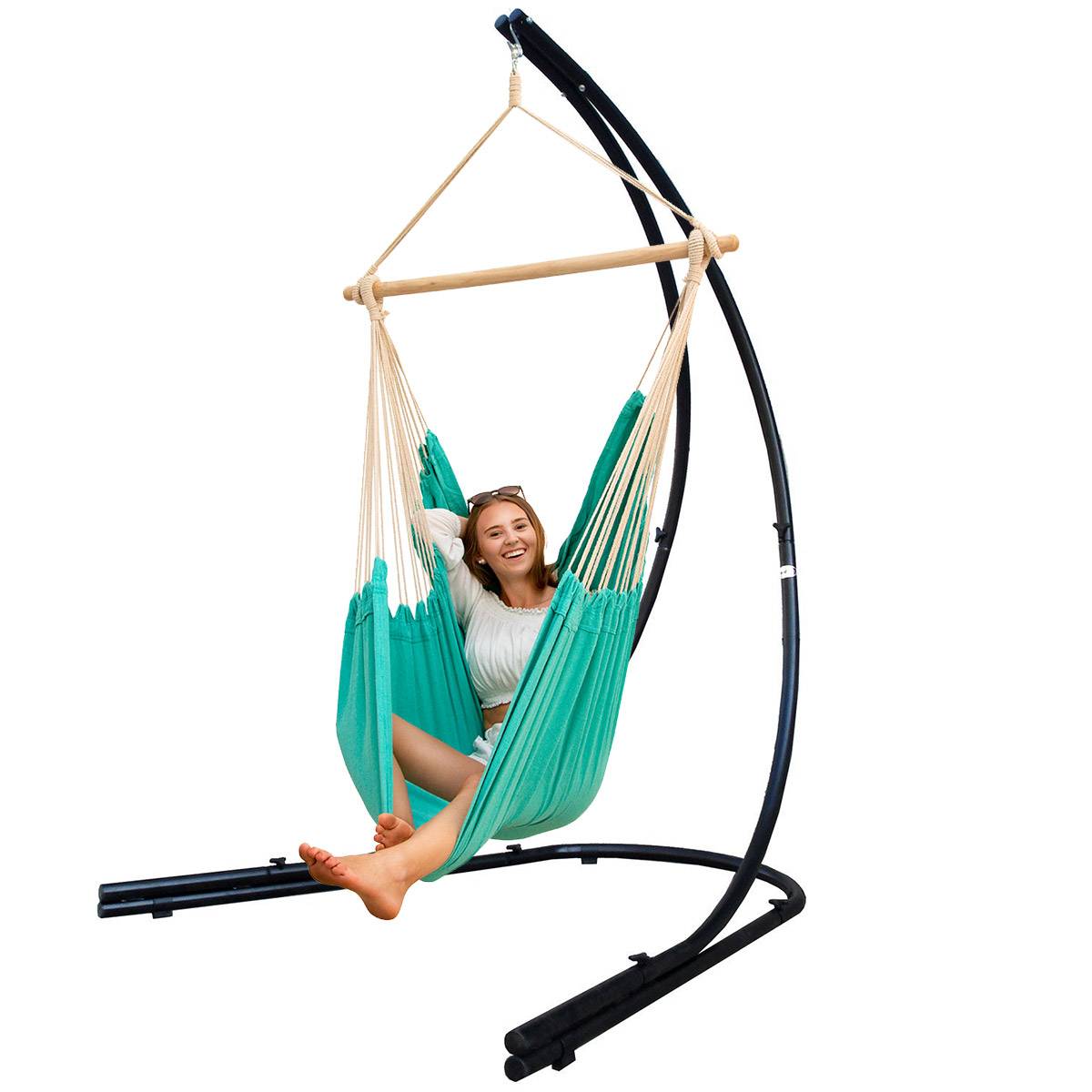 XXL Hängesessel mit 210cm Gestell - Hängestuhl Ständer Metall