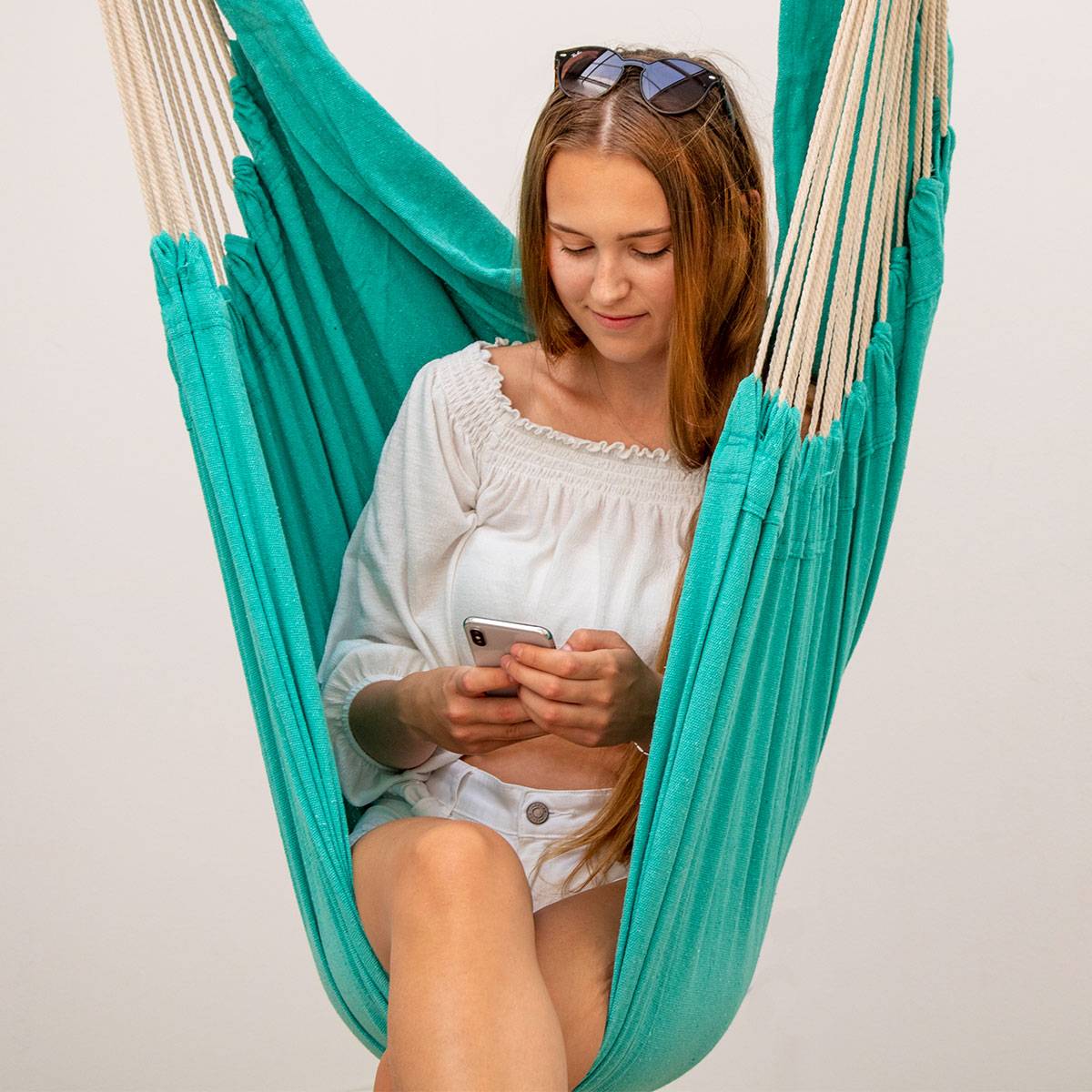 XXL Hängesessel mit 210cm Gestell - Hängestuhl Ständer Metall