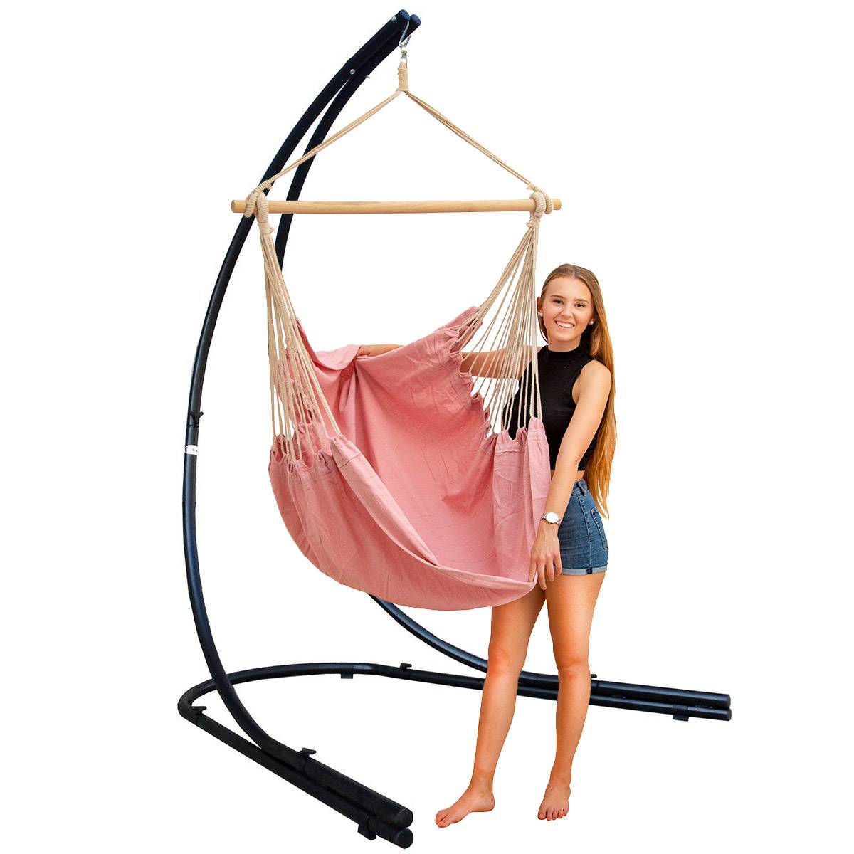 XXL Hängesessel mit 210cm Gestell - Hängestuhl Ständer Metall