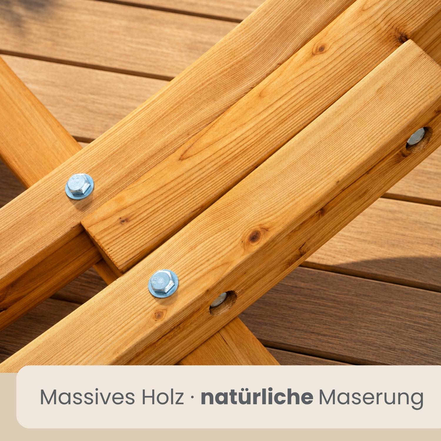 XXL Hängemattengestell 325 cm Holz - Outdoor Ständer für 2 Personen bis 200 kg