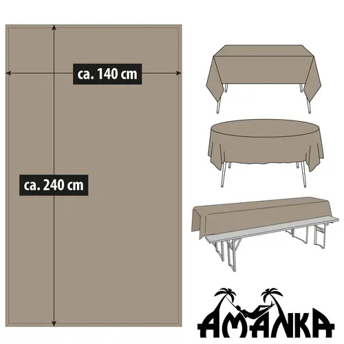 Abwaschbare Stoff Tischdecke 240x140 - LotuseffektTischtuch - Wasserabweisend Abwaschbare Stoff Tischdecke 240x140 - LotuseffektTischtuch - Wasserabweisend