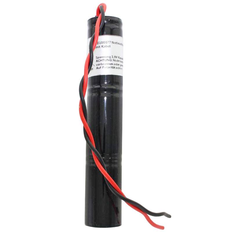 Akku für Notbeleuchtung 3,6 Volt 3000mAh, NiMH Akku, L1x3 Sub-C mit Kabeln
