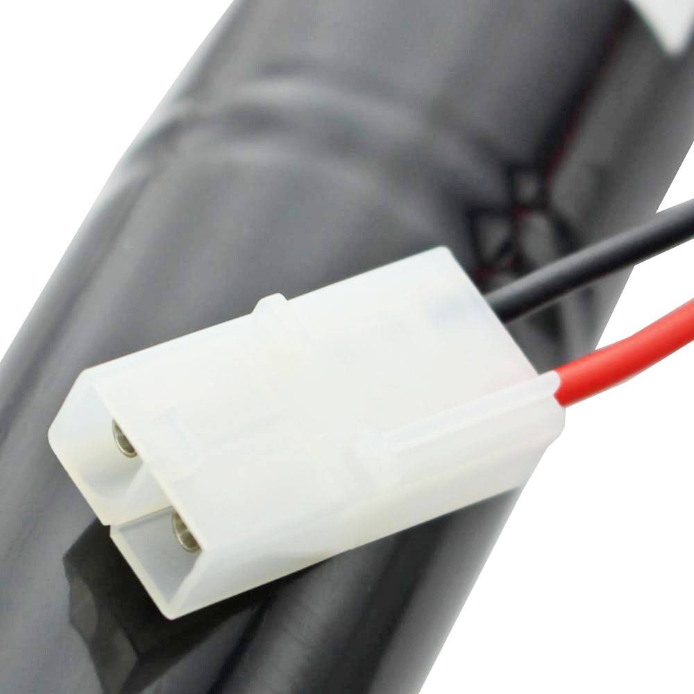 Notleuchtenakku NiCd 4,8V 4500mAh L1x4 Mono D mit Kabel und Stecker ersetzt ELUBAT swiss REF:275599, D-D4500BT x 4-JST/L