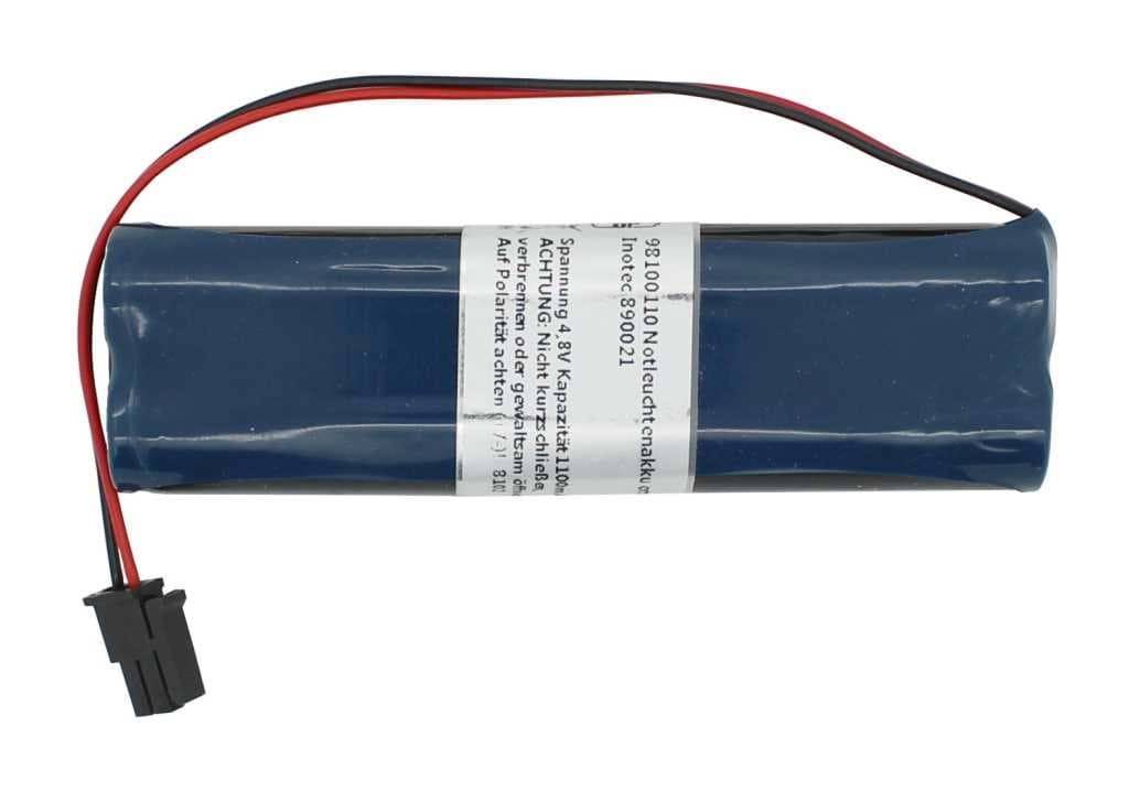 Notleuchtenakku NiMH 4,8V 1300mAh L2x2 Mignon AA mit 150mm Kabel & Stecker